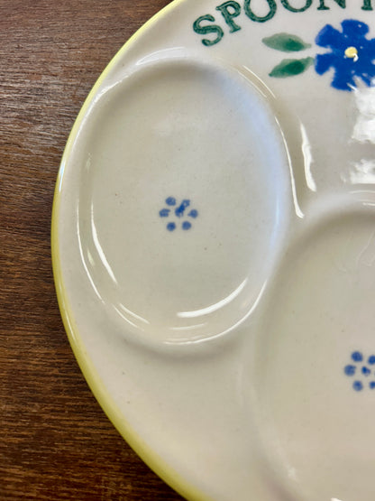 Blue & Green Crock Shop Blue Flowers Spoon Rest, 6"