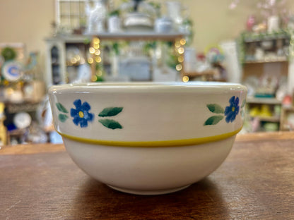 Blue & Yellow Crock Shop Blue Flowers Bowl, 6"