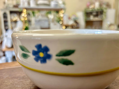 Blue & Yellow Crock Shop Blue Flowers Bowl, 6"