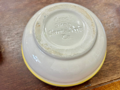 Blue & Yellow Crock Shop Blue Flowers Bowl, 6"