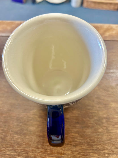 Blue Boleslawiec Polish Pottery Mug, 3 3/4"