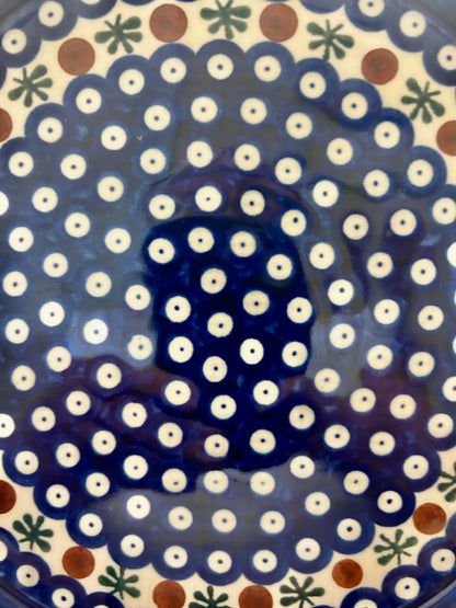 Blue & Green Boleslawiec Polish Pottery Nature Platter, 9 1/2"