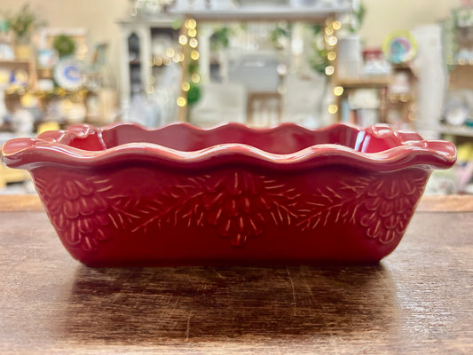 Red Emile Henry NEW Mini Loaf France, 7 1/2"
