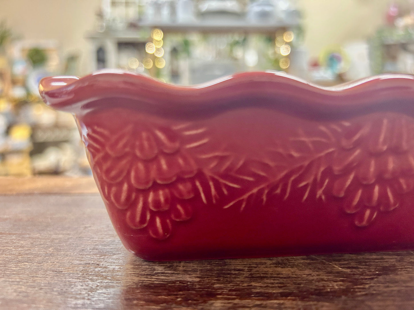 Red Emile Henry NEW Mini Loaf France, 7 1/2"