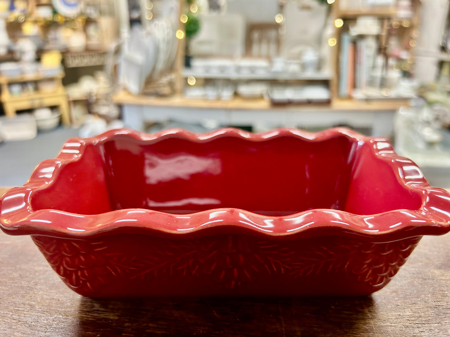 Red Emile Henry NEW Mini Loaf France, 7 1/2"