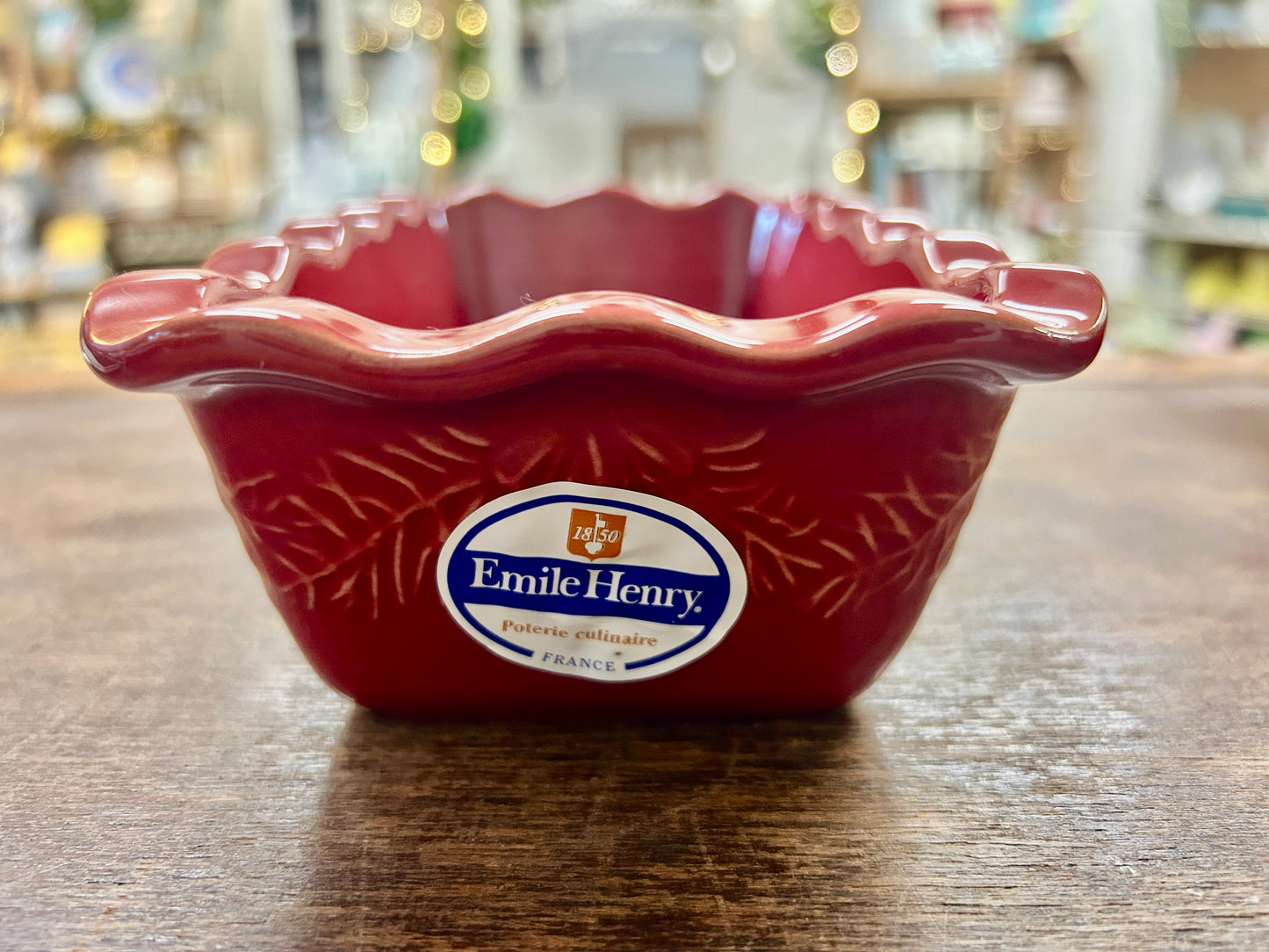 Red Emile Henry NEW Mini Loaf France, 7 1/2"
