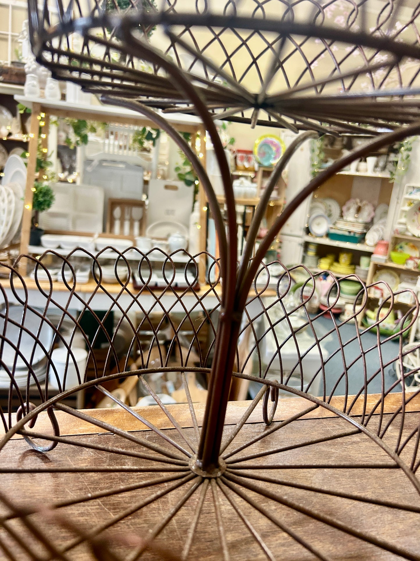 Copper  2 Tier Metal Stand, 13"