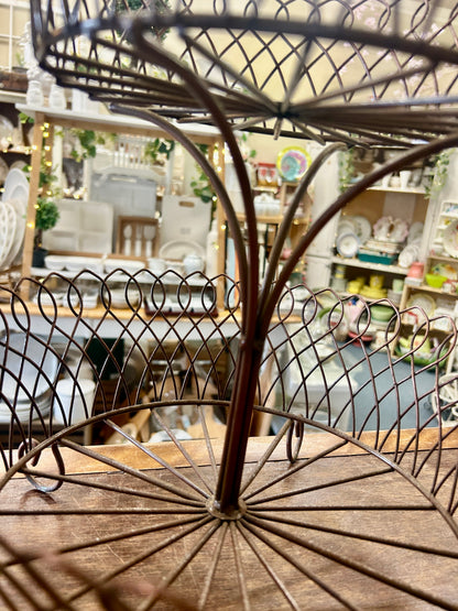 Copper  2 Tier Metal Stand, 13"