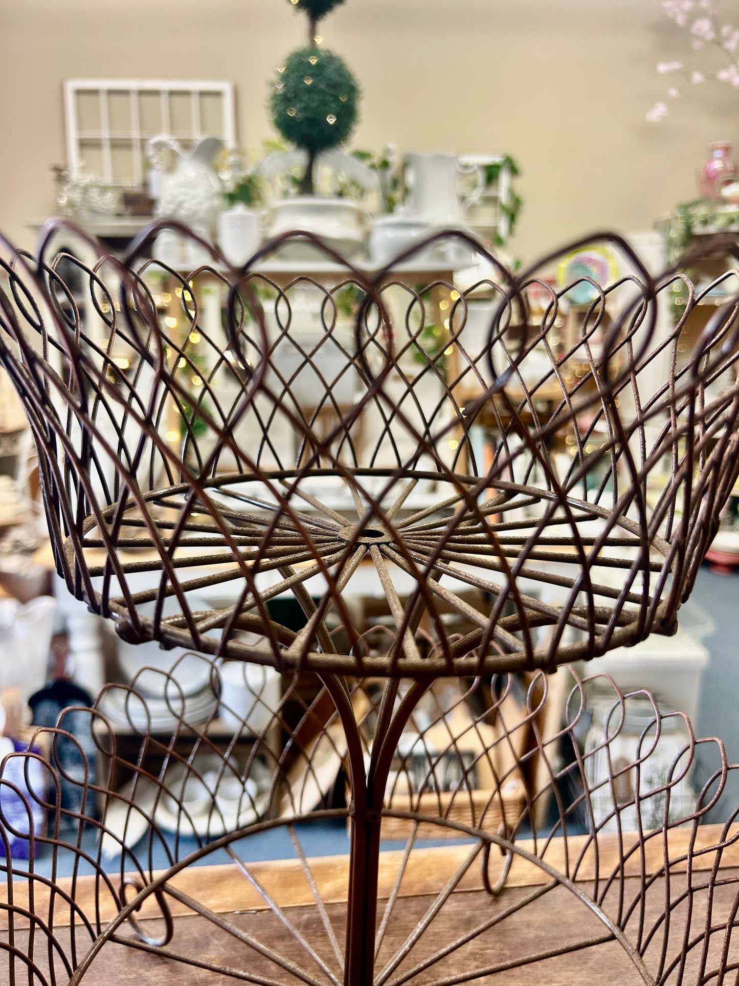 Copper  2 Tier Metal Stand, 13"