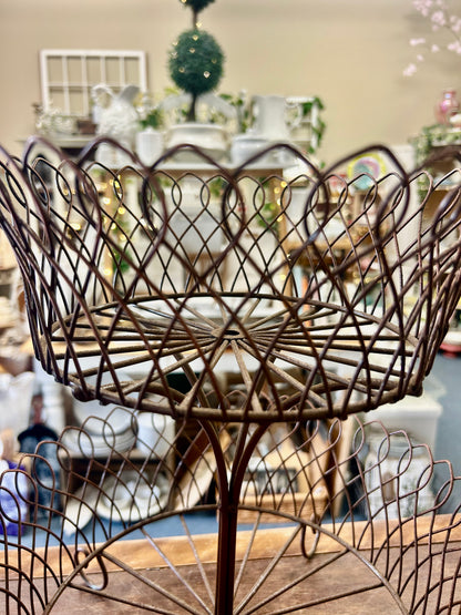 Copper  2 Tier Metal Stand, 13"