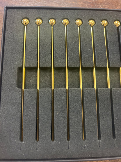 A Bar Above NEW Gold Cocktail Picks, 4"