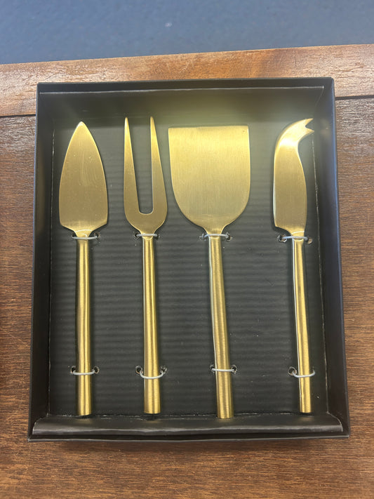 Gold Ten Thousand Villages NEW Cheese Knives Set, 7"