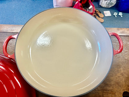 Red Le Creuset 3.5 QT Signature Braiser France, 3.5 QT