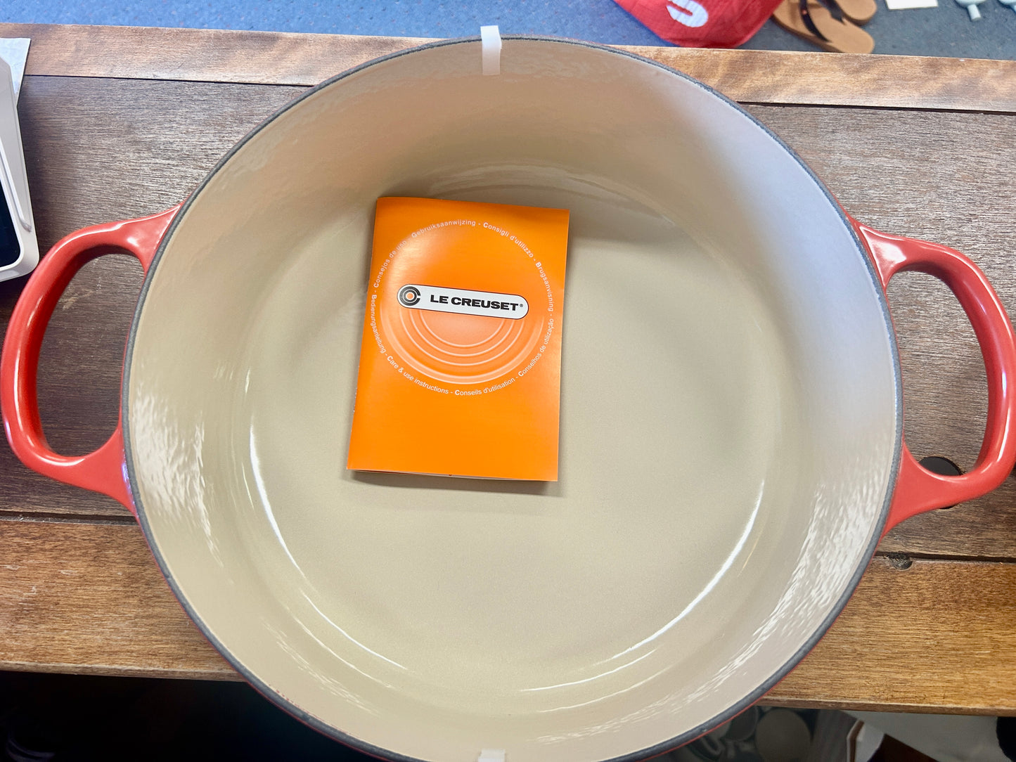 red Le Creuset 9 QT Red Dutch Oven, 9 QT