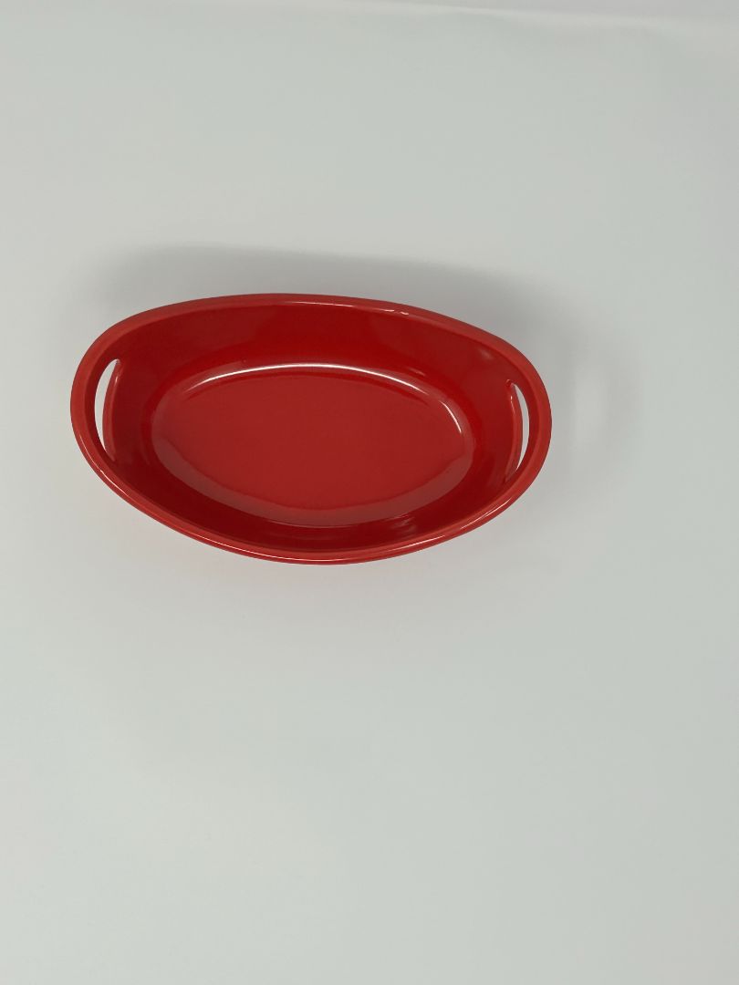 Red Rachael Ray Oval 12 oz Red Baker w/ Handles, 12 ounces