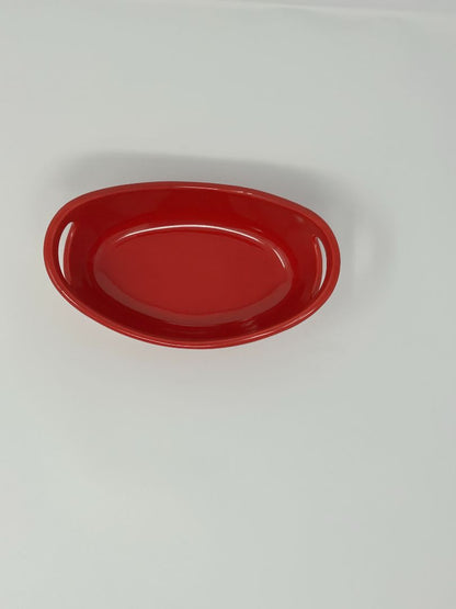 Red Rachael Ray Oval 12 oz Red Baker w/ Handles, 12 ounces