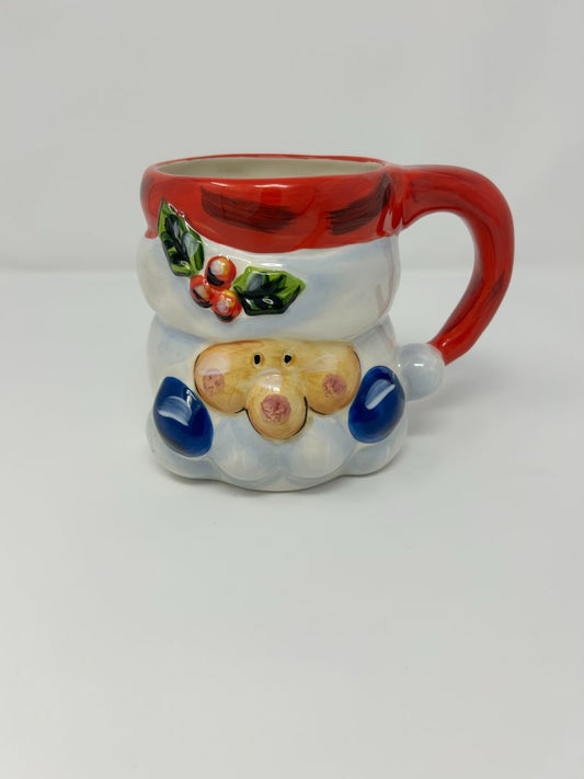 Red Green White Tabletops Lifestyles Santa & Friends Santa Claus Mug, 28 ounces