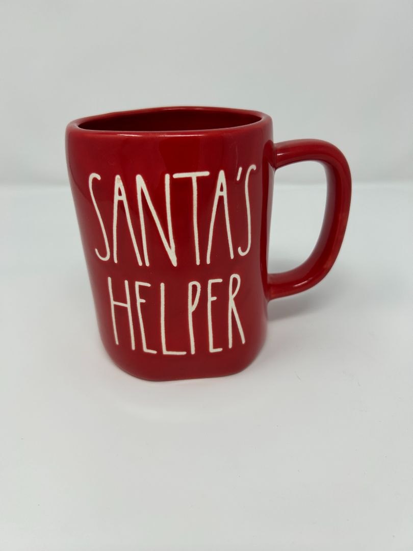 Rae Dunn Red Santa's Helper Mug, 20 ounces