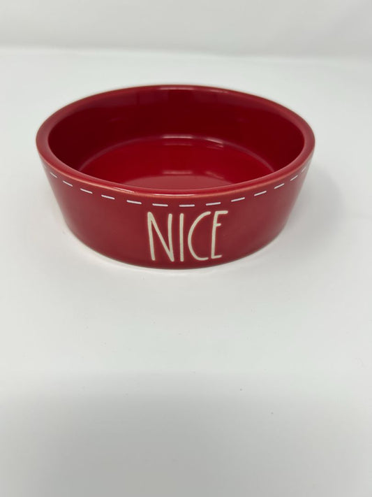 Red Rae Dunn Red Bowl Nice, 4 3/4"