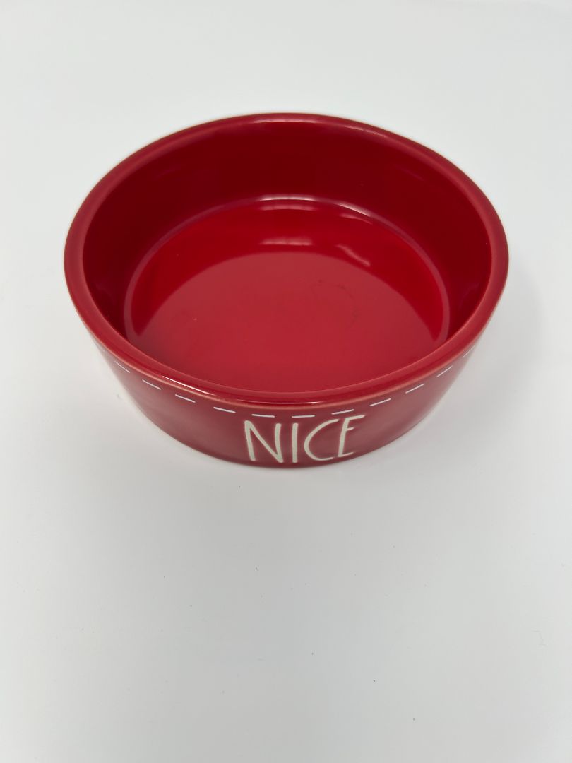 Red Rae Dunn Red Bowl Nice, 4 3/4"