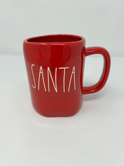 Red Rae Dunn Red Santa Mug, 20 ounces