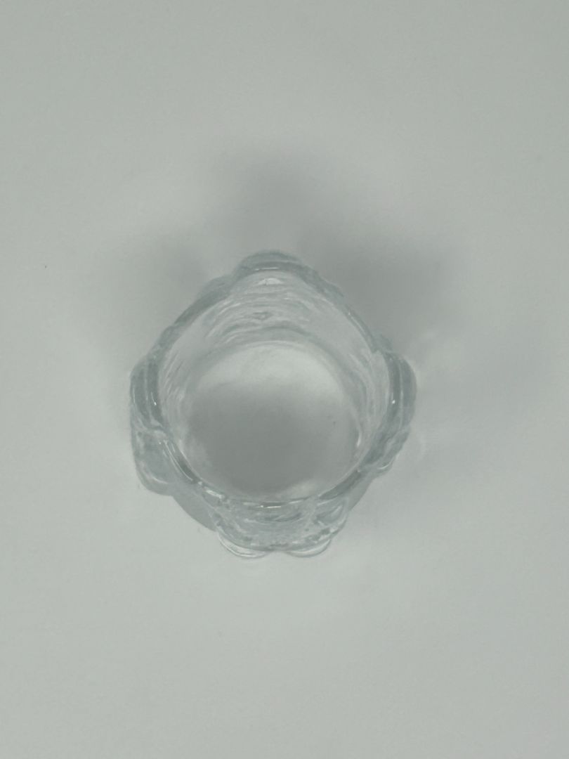 Clear Santa Candleholder Glass, 2 3/4"
