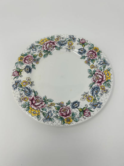 Multicolor Sadler Victoria Flower Plate England, 6 1/2"