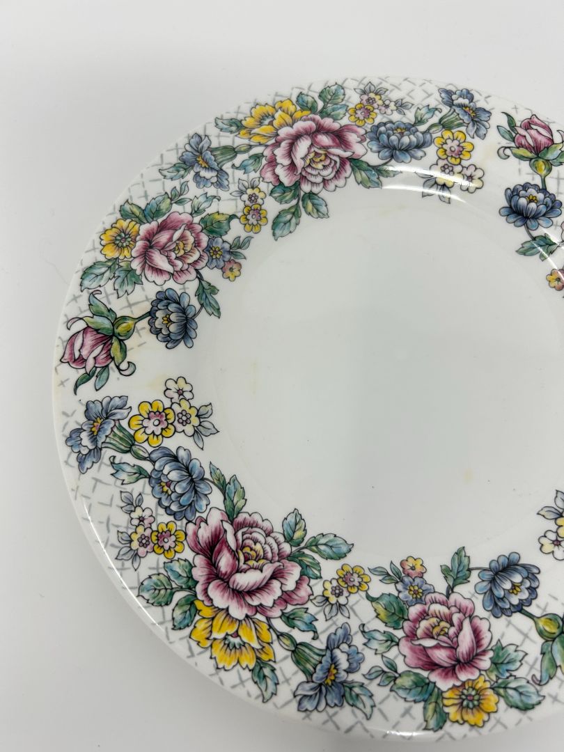Multicolor Sadler Victoria Flower Plate England, 6 1/2"