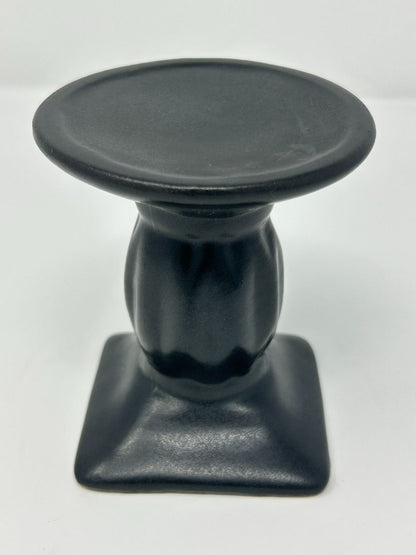 Black Pedestal Candleholder, 3 3/4"
