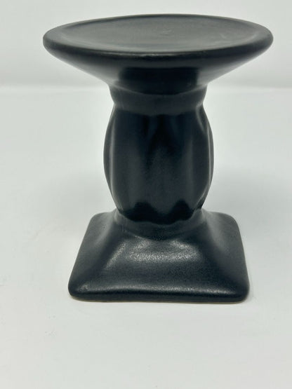 Black Pedestal Candleholder, 3 3/4"