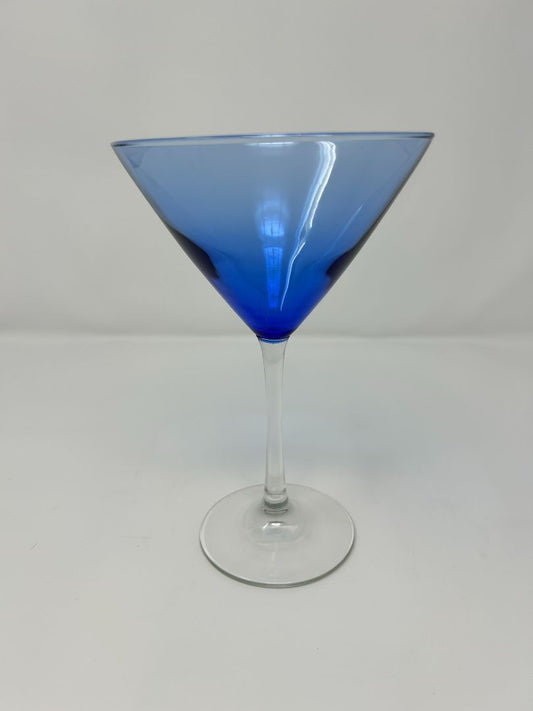 Blue Martini Glass, 7 1/4"