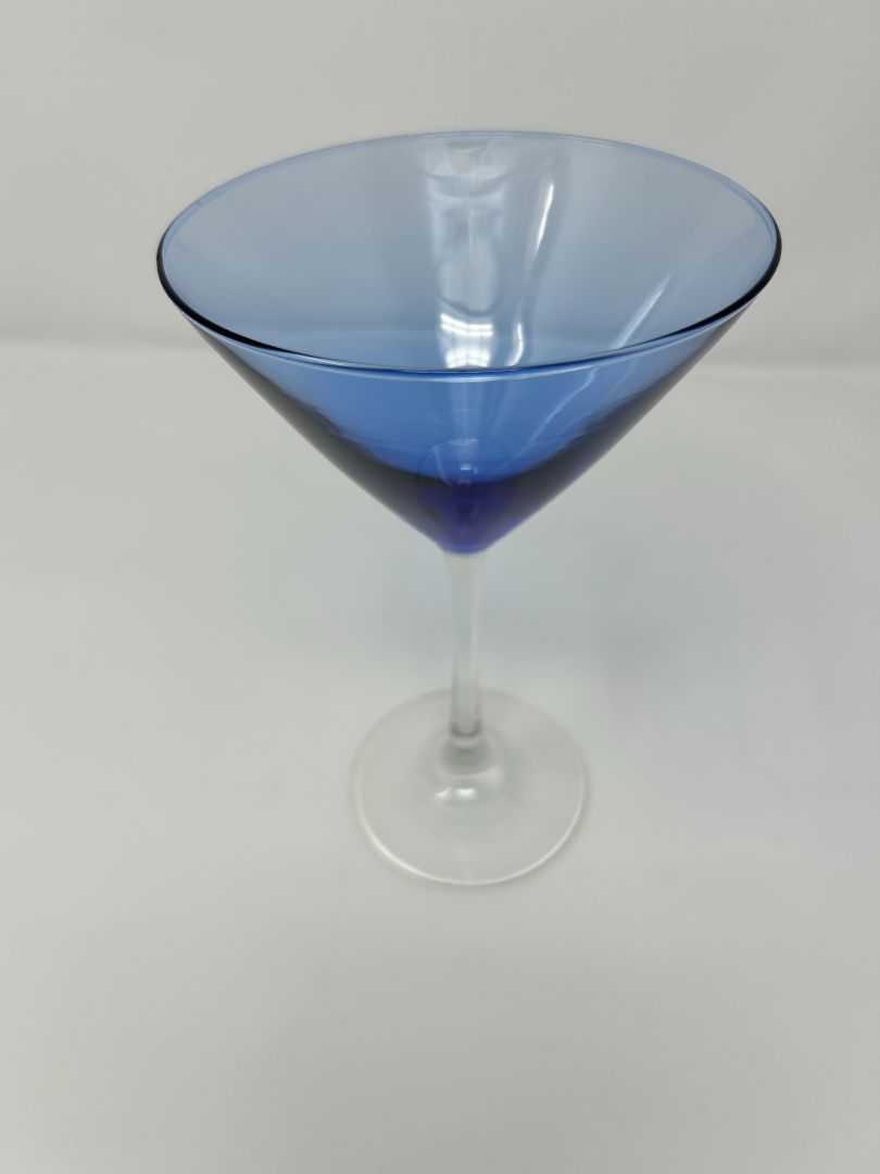 Blue Martini Glass, 7 1/4"
