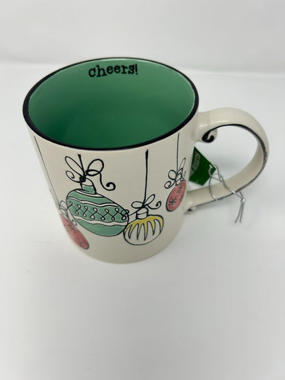 Multicolor Spectrum Christmas Ornaments Mug NEW, 24 ounces