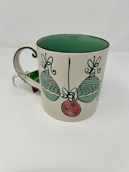 Multicolor Spectrum Christmas Ornaments Mug NEW, 24 ounces