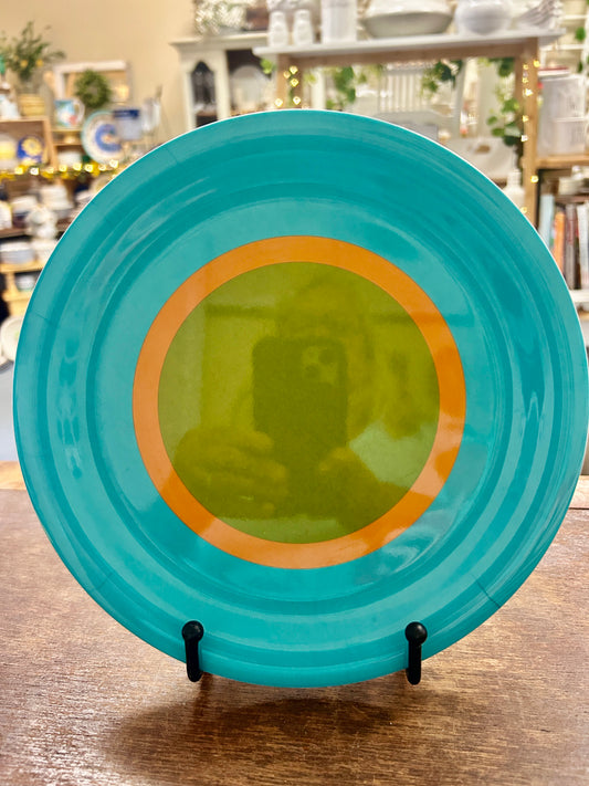 Multicolor  Melamine Circle Plate, 9"