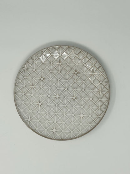 Cream Pier One Stoneware Natural Plate, 8"
