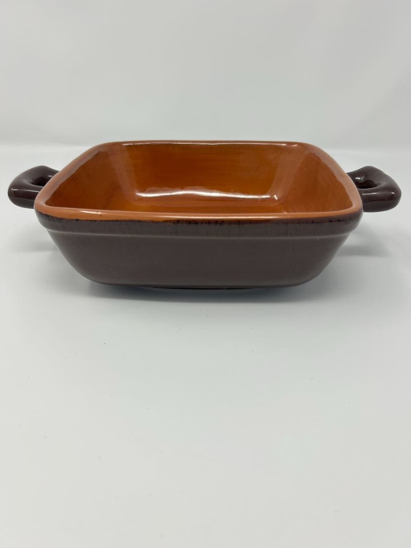 Pier One Square Brown Baker Handles Italy, 7"