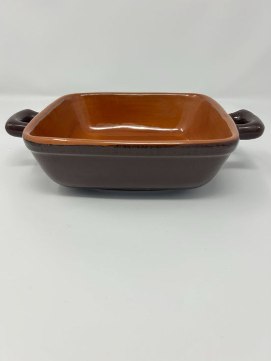 Pier One Square Brown Baker Handles Italy, 7"