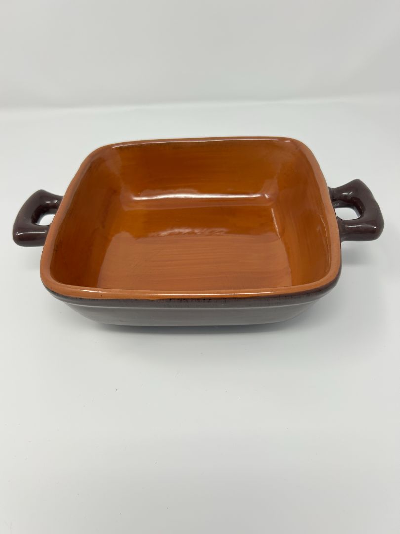 Pier One Square Brown Baker Handles Italy, 7"