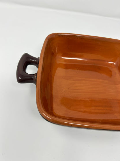 Pier One Square Brown Baker Handles Italy, 7"