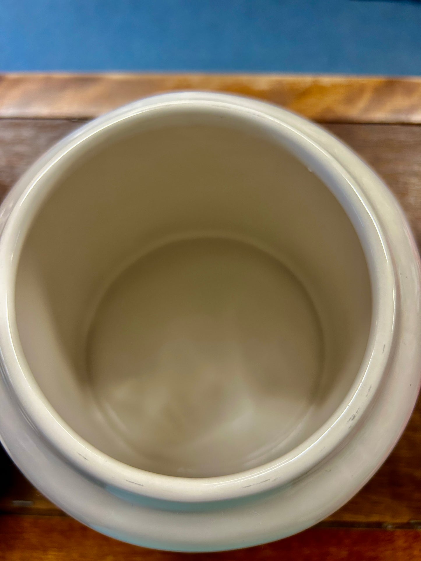 White Rae Dunn Cinderella Canister, 8 1/2"