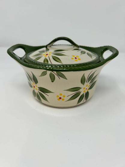 Temptations Green Old World 16 oz. Baker w/ Lid