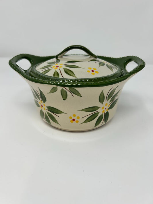 Temptations Green Old World 16 oz. Baker w/ Lid