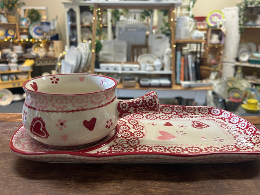 Pink & Red Temptations Hearts Soup & Sandwich 2, 12 1/2"