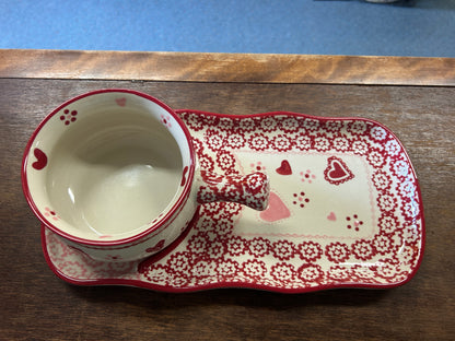 Pink & Red Temptations Hearts Soup & Sandwich 2, 12 1/2"