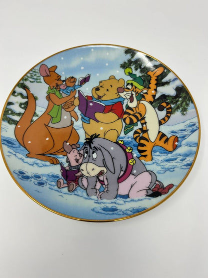 Multicolor Disney Pooh 100 Acre Wood Holiday Plate, 8"