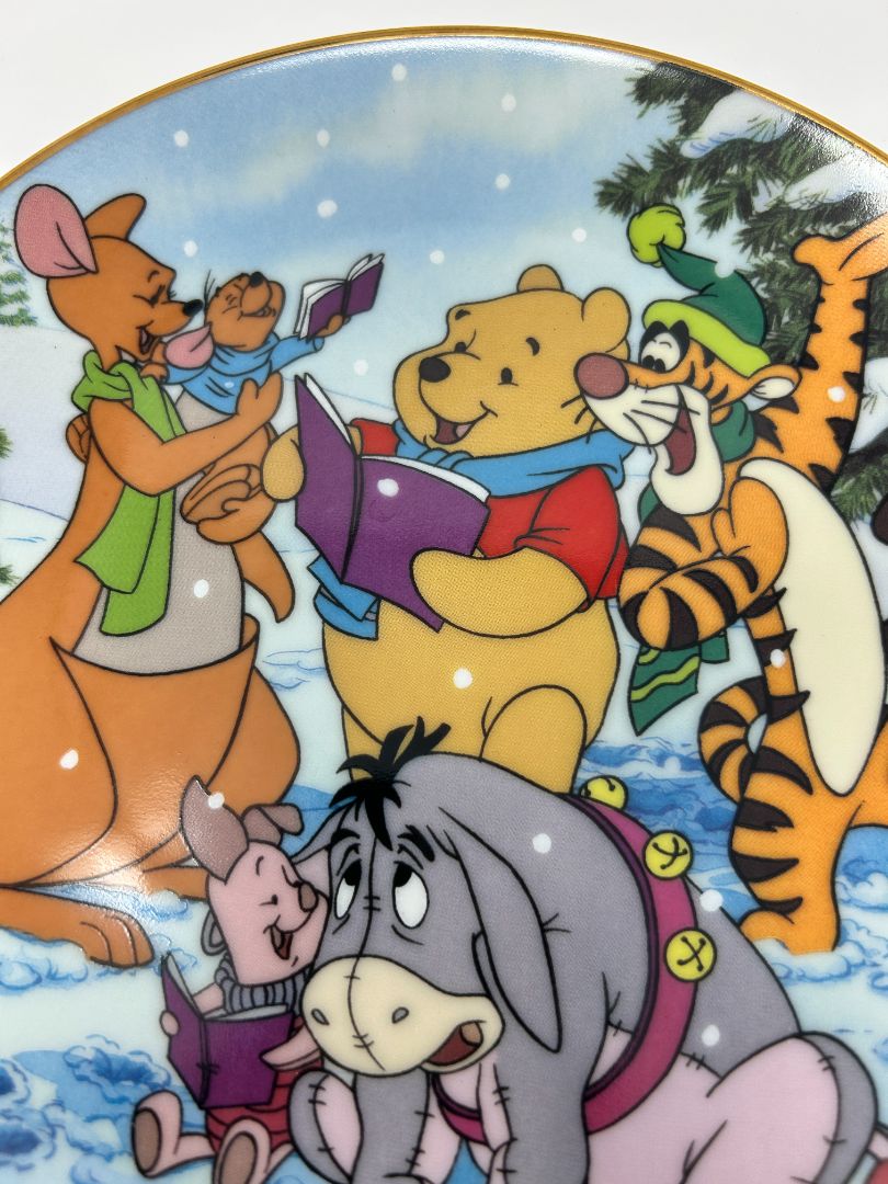 Multicolor Disney Pooh 100 Acre Wood Holiday Plate, 8"