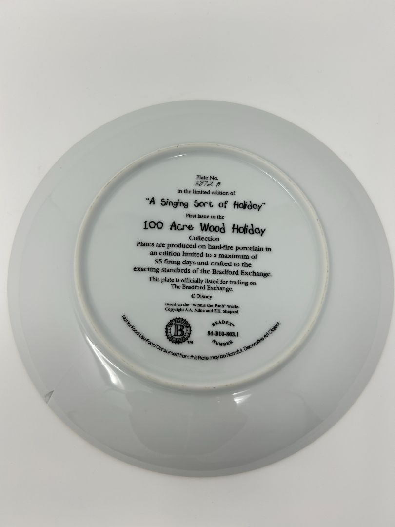 Multicolor Disney Pooh 100 Acre Wood Holiday Plate, 8"
