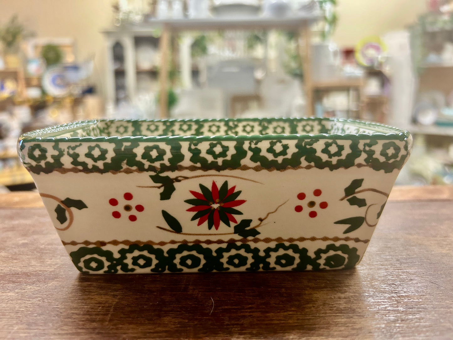Red Green White Temptations Christmas Mini Loaf Pan, 6 3/4"