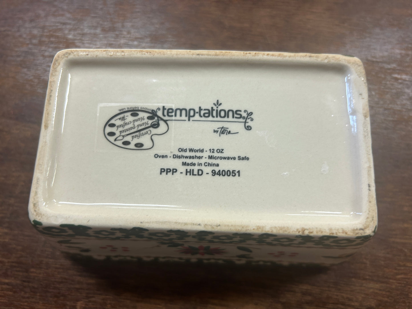 Red Green White Temptations Christmas Mini Loaf Pan, 6 3/4"